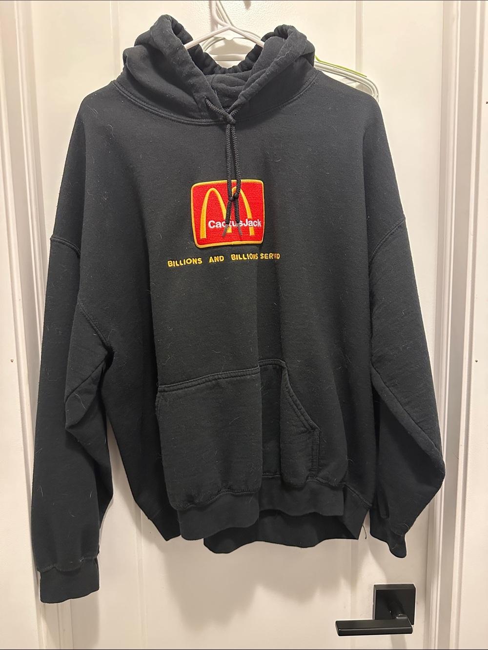 Cactus Jack by Travis Scott Black Hoodie with Red & Yellow Patch